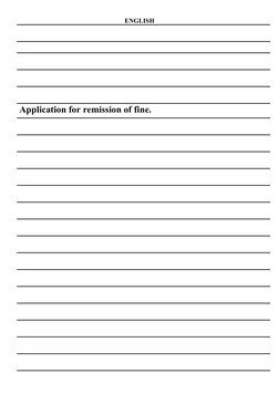 ENGLISH
 
Application for remission of fine.
