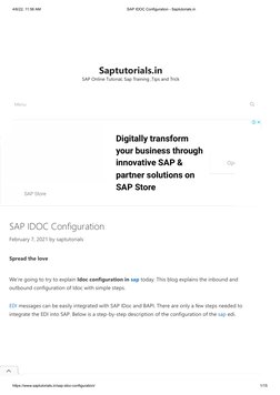 Step-by-Step SAP IDOC Configuration Guide | PDF | Electronic Data ...