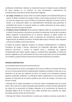 condiciones ambientales. Además, es importante evaluar el impacto visual y ambiental
de  estos  puentes  en  su  entorno.  En