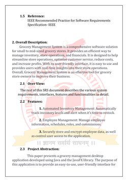 1.5 Reference:   
IEEE Recommended Practice for Software Requirements 
Specification- IEEE   
   
    
   
  
2.
