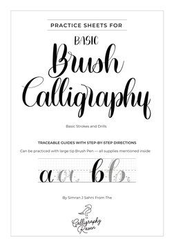 Basic Brush Calligraphy Strokes - Practice Sheets | PDF