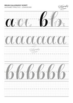 Basic Brush Calligraphy Strokes - Practice Sheets | PDF