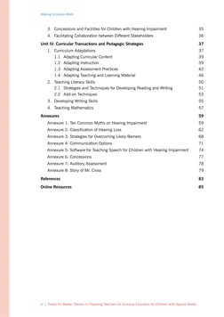 iv  | Toolkit for Master Trainers in Preparing Teachers for Inclusive Education for Children with Special Needs
Making Inclus