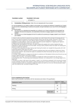 AQA Language NEA Examples | PDF | All Rights Reserved | Information