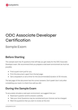 ODC Associate Developer Exam Guide | PDF | Databases | Mobile App