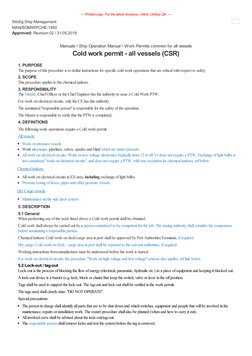 — Printed copy. For the latest revisions, check UniSea QA. —
1. PURPOSE
The purpose of this procedure is to define instructio