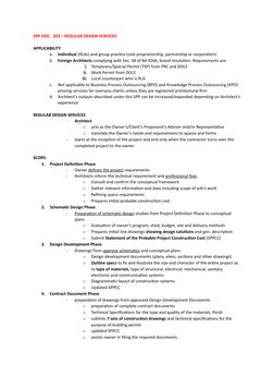 SPP DOC 202: Regular Design Services | PDF | Architect | Specification ...