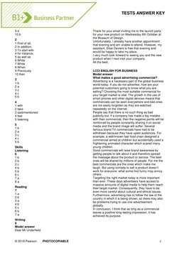 Business Partner B1 Answer Key | PDF | Advertising | Television ...