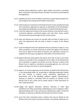 privately placed debentures; gold or gold related instruments; securitized
debt instruments; Real Estate Assets; and other i