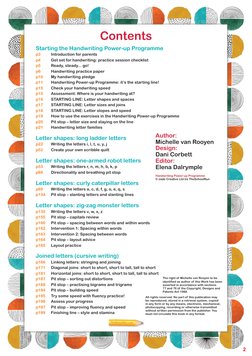 Contents
Starting the Handwriting Power-up Programme
p3 
Introduction for parents
p4 
Get set for handwriting: practice sessi