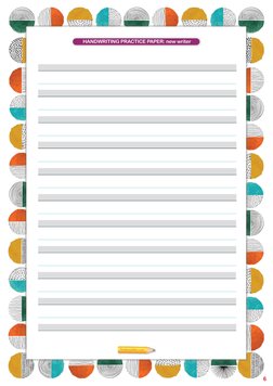 HANDWRITING PRACTICE PAPER: new writer
6
