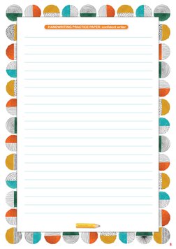 HANDWRITING PRACTICE PAPER: confident writer
8
