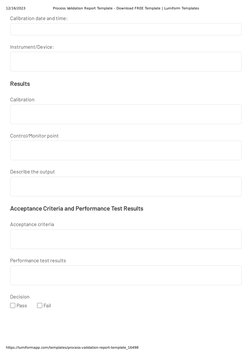 12/16/2023
Process Validation Report Template - Download FREE Template | Lumiform Templates
https://lumiformapp.com/templates