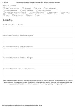 12/16/2023
Process Validation Report Template - Download FREE Template | Lumiform Templates
https://lumiformapp.com/templates