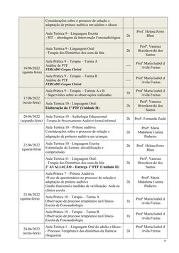 Considerações sobre o processo de seleção e 
adaptação de prótese auditiva em adultos e idosos  
Aula Teórica 9 – Linguagem E