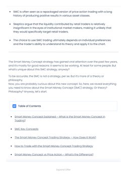 Smart Money Concept Trading Guide | PDF | Hedge (Finance) | Market ...