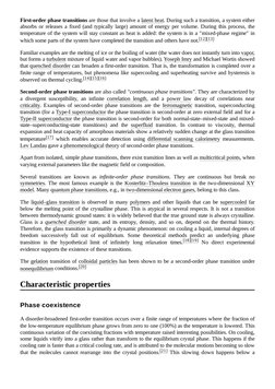First-order phase transitions are those that involve a latent heat. (https://en.wikipedia.org/wiki/Latent_heat) During such a