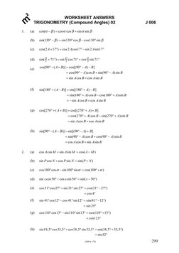Sin130 Class 11 Trigonometry: Compound Angles | PDF