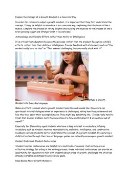 Explain the Concept of a Growth Mindset in a Concrete Way
In order for children to adopt a growth mindset, it is important th