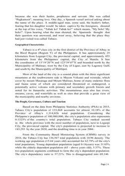 Page | 6
because  she  was  their  healer,  prophetess  and  servant.  She  was  called
“Pagkamoot”, meaning love. One day, a