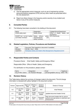 NTU Risk Management SOP Overview | PDF | Risk | Risk Assessment
