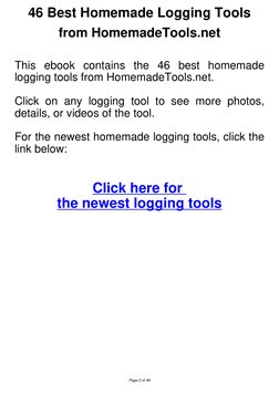 46 Best Homemade Logging Tools
from HomemadeTools.net
This ebook contains the 46 best homemade
logging tools from HomemadeToo