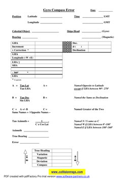 Gyro Compass Error Calculation Guide | PDF