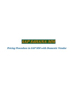 Pricing Procedure in SAP MM with Domestic Vendor
SAP S4HANA MM

