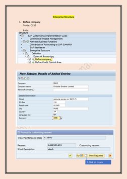 SAP S4 HANA Enterprise Structure Setup | PDF | Business