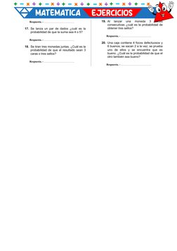 Ejercicios de Probabilidad para Secundaria | PDF | Métodos y materiales ...
