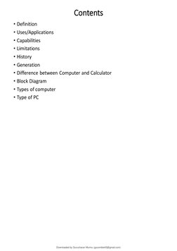 BSc 1st Year Computer Fundamentals Notes | PDF | Personal Computers ...