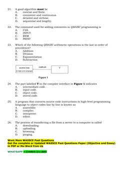 WAEC 2023 Computer Studies Past Questions | PDF | Computer Data Storage ...