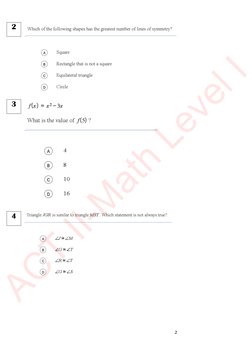Act 2 Math Model Exam Guide | PDF