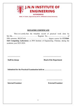 ii 
 
 
 
 
 
BONAFIDE CERTIFICATE 
 
This is to certify that the bonafide record of practical work done by 
Mr./Ms.………………………