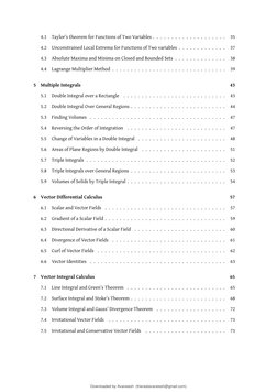 4.1
Taylor’s theorem for Functions of Two Variables . . . . . . . . . . . . . . . . . . . .
35
4.2
Unconstrained Local Extrem