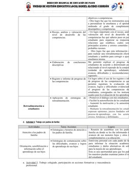 objetivos o competencias. 
- Otro logro fue que los instrumentos ayud
a personalizar la enseñanza y el aprendi
midiendo  el