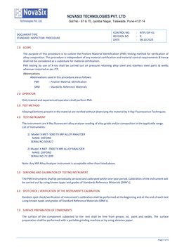 Pmi Inspection Example PMI Inspection Procedure Overview | PDF | Pipe (Fluid Conveyance) | Welding