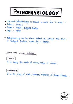 UNIT 1 Pathophysiology (Imperfect Pharmacy) | PDF