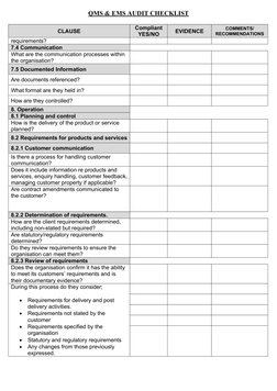 QMS & EMS Audit Checklist Overview | PDF | Quality Management System ...