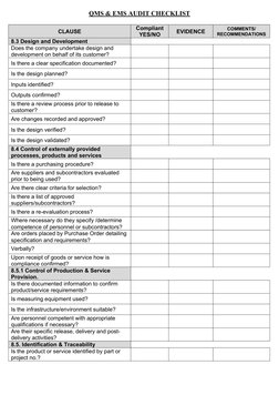 QMS & EMS Audit Checklist Overview | PDF | Quality Management System ...