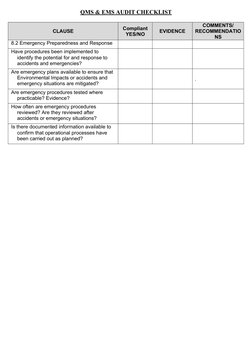 QMS & EMS Audit Checklist Overview | PDF | Quality Management System ...