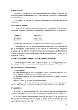 5 
Grupo profesional 5 
Tareas que se ejecuten con un alto grado de dependencia, claramente establecidas, con 
instruccio