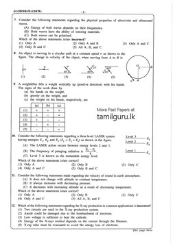 AL Physics Paper - English Medium | PDF