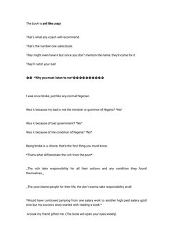 The book is sell like crazy
That's what any coach will recommend.
That's the number one sales book.
They might even have it b