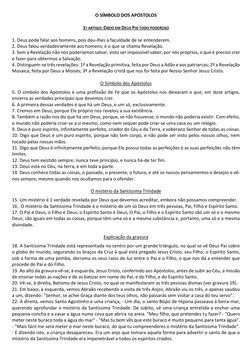 O SÍMBOLO DOS APÓSTOLOS 
 
1º ARTIGO: CREIO EM DEUS PAI TODO PODEROSO 
 
1. Deus pode falar aos homens, pois deu-lhes a facul