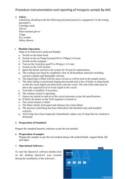 AAS Procedure for Inorganic Sample Analysis | PDF | Atomic Absorption ...