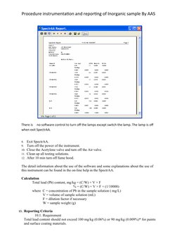 AAS Procedure for Inorganic Sample Analysis | PDF | Atomic Absorption ...