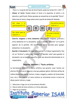 3 
 
− Para ir a  la opción del tipo de letra/fuente, pulse las teclas Ctrl + Shif + F. 
− Alinear el texto: Puedes alinear