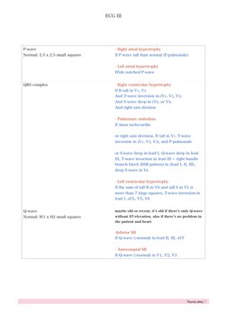 ECG III
Nawraa ateeq  1
P-wave  
Normal: 2.5 x 2.5 small squares 
- Right atrial hypertrophy  
If P-wave tall than normal (P-