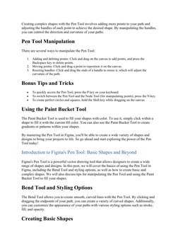 Creating complex shapes with the Pen Tool involves adding more points to your path and 
adjusting the handles of each point t